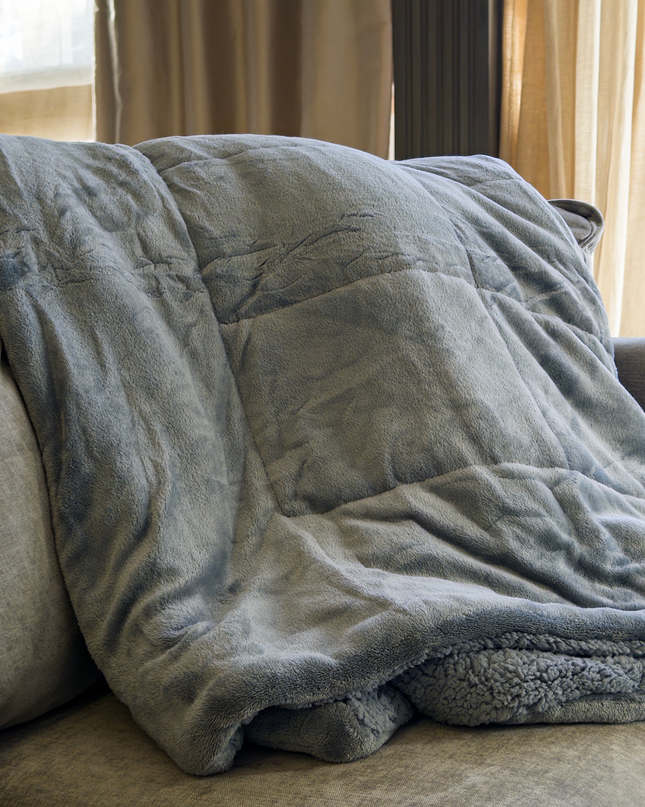 Acolchado Edredon Flannel Corderito