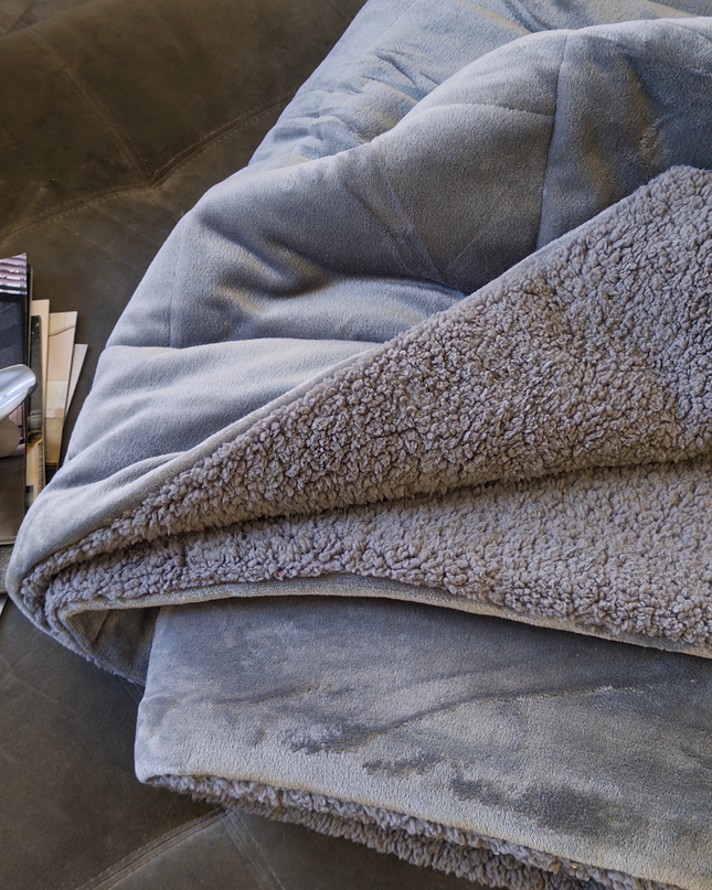 Acolchado Edredon Flannel Corderito