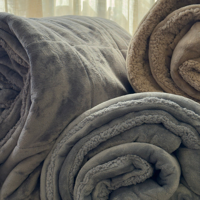 Acolchado Edredon Flannel Corderito