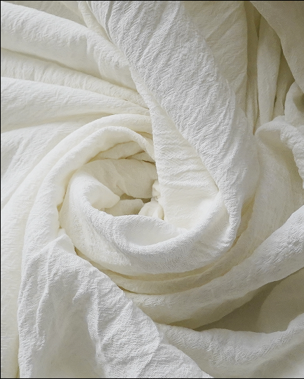 Cortina Liviana Gasa de Lino Arrugada