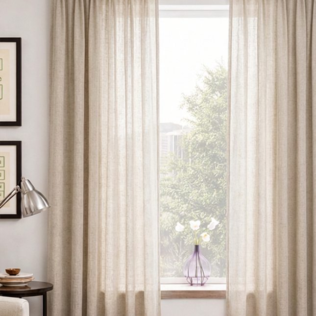 Cortina Liviana Gasa de Lino